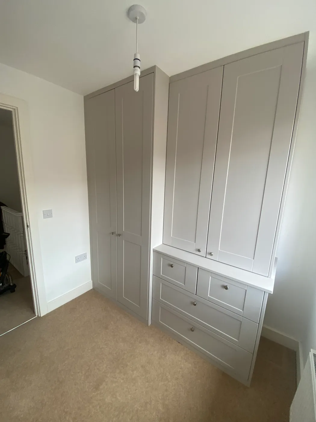Soft Grey Shaker Fitted Wardrobe