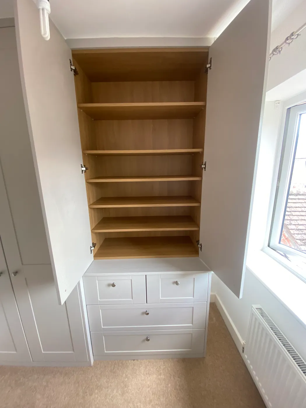 Soft Grey Shaker Fitted Wardrobe — project photo