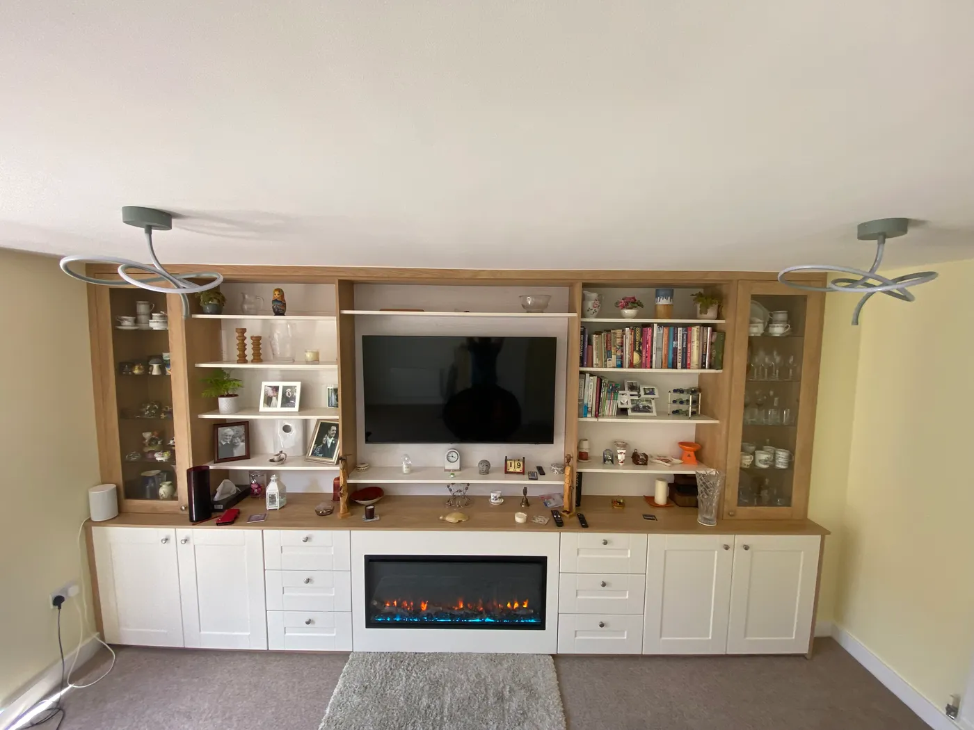 Media Wall with Integrated Electric Fire — project photo