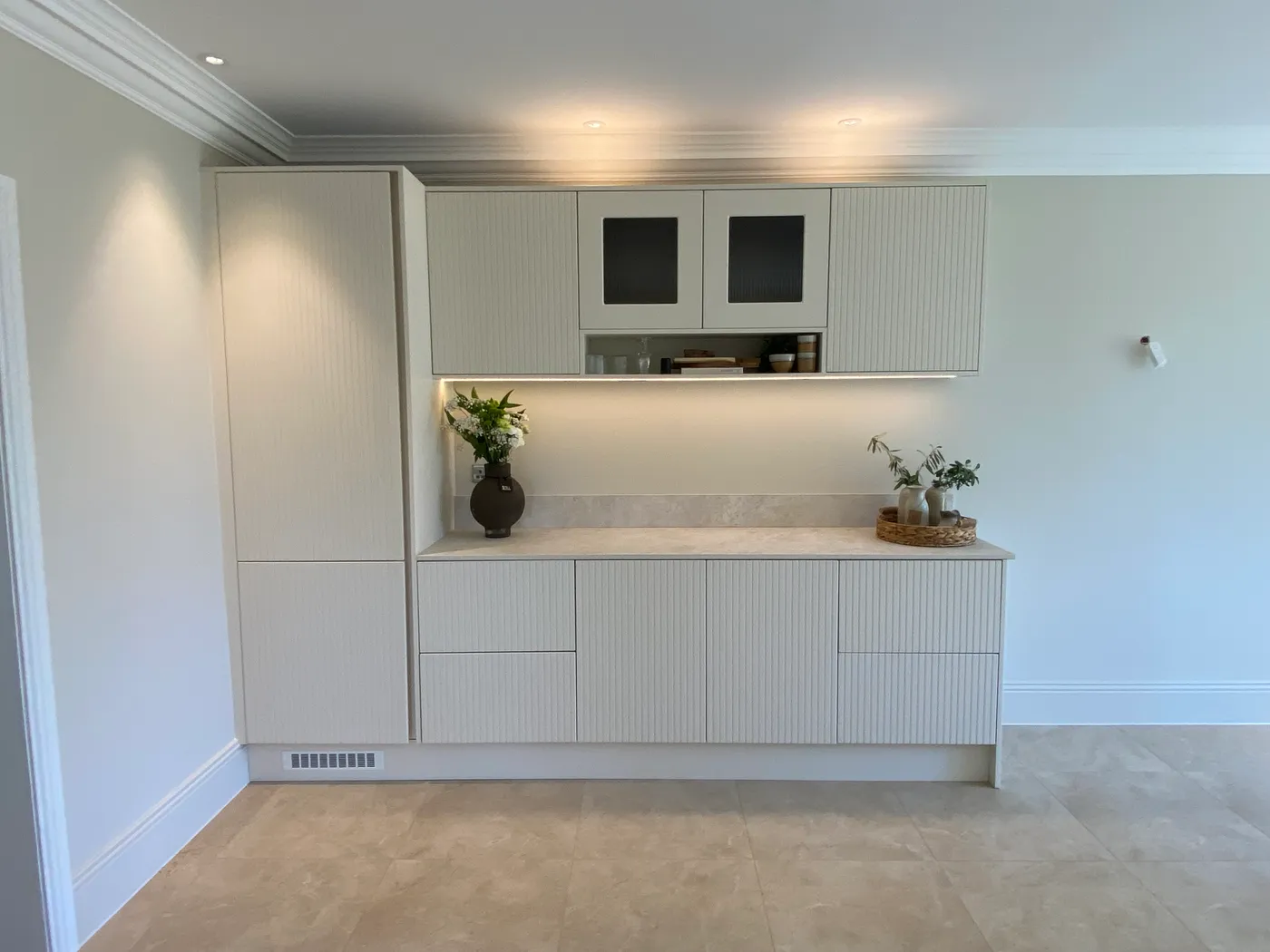 Media Wall with Integrated Electric Fire — project photo
