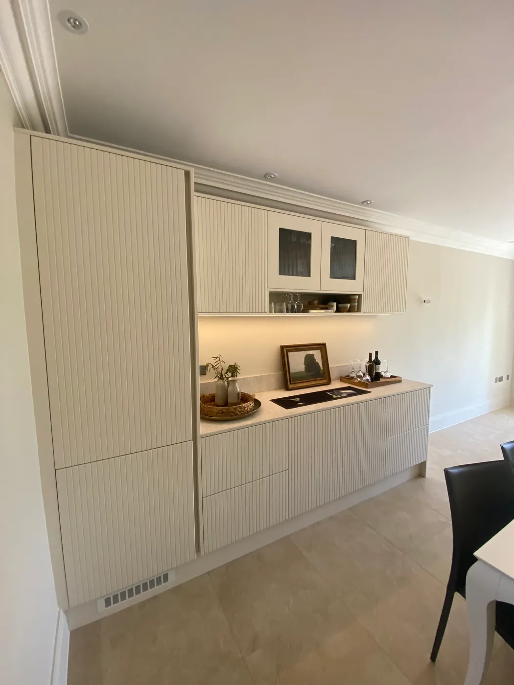 Media Wall with Integrated Electric Fire — project photo