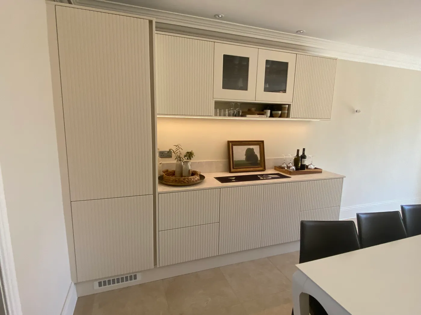 Media Wall with Integrated Electric Fire — project photo
