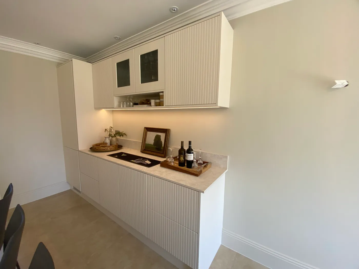 Media Wall with Integrated Electric Fire — project photo